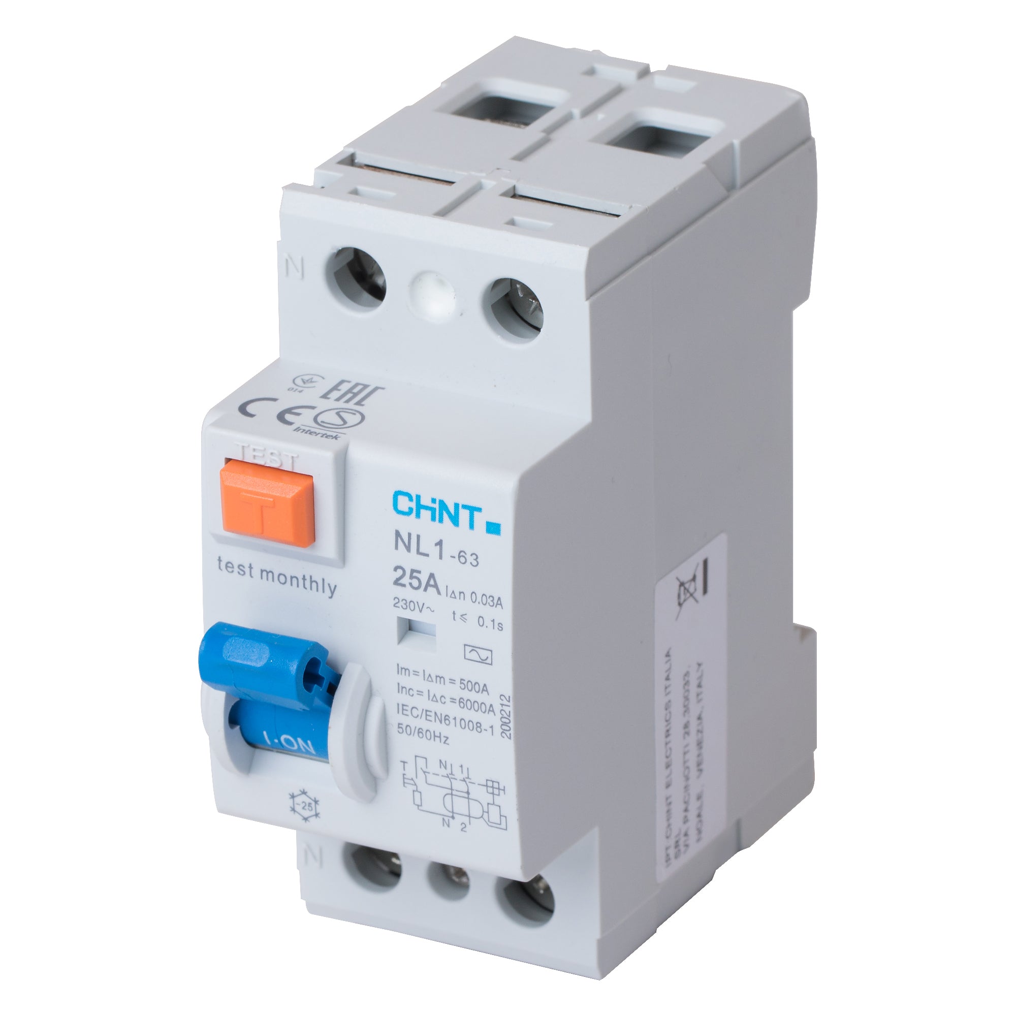 Interruttore Differenziale 25A 2 Poli 30mA 230V Tipo AC - Polypool Interruttore Differenziale 25A 2 Poli 30mA 230V Tipo AC - Polypool